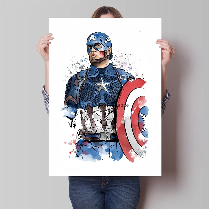 Captain America Canvas PaintingPoster Disney Marvel Superheroes Wall Art Print Home Decoration Picture Living Room Decor Anime