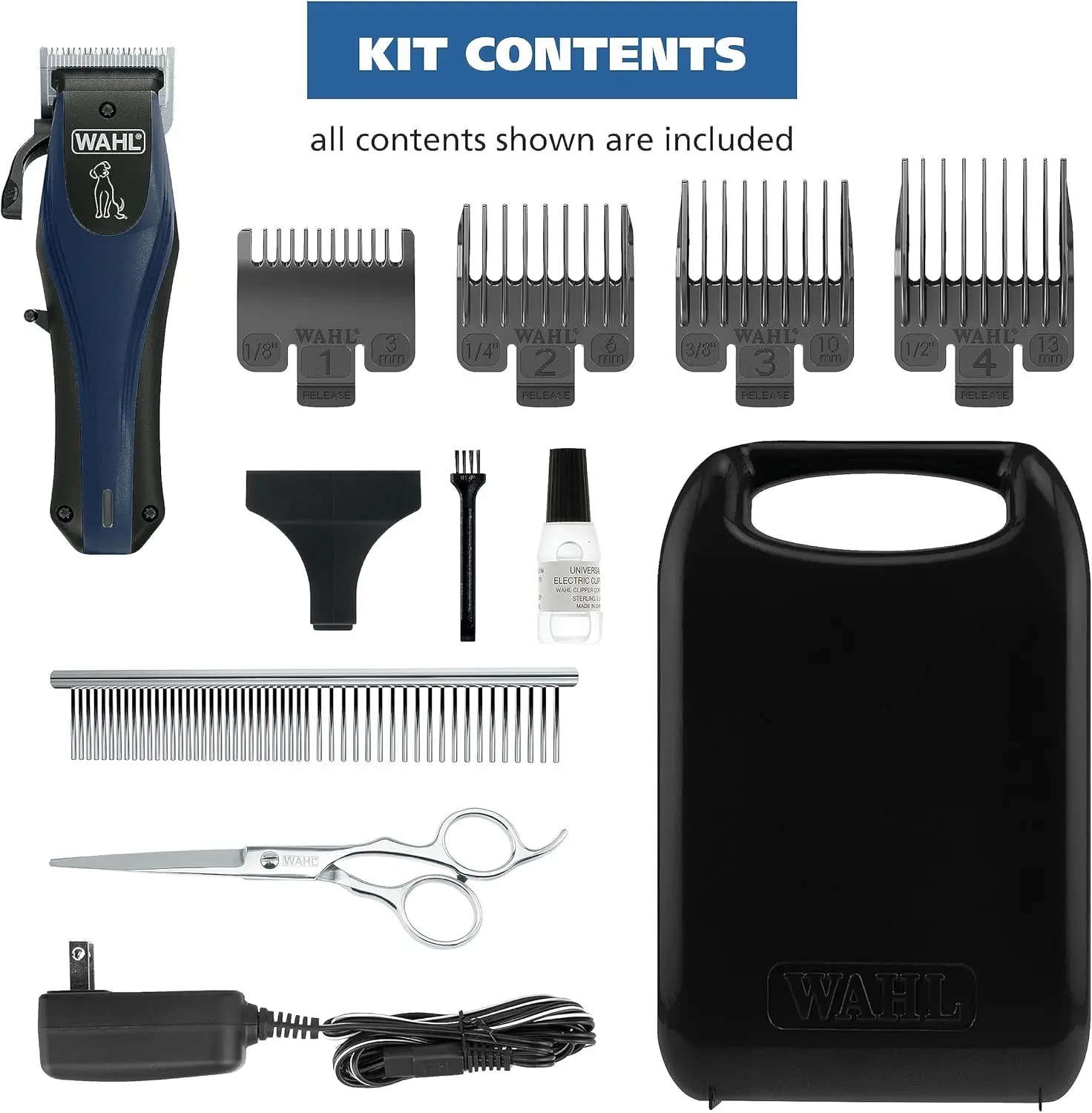 l Power Pro Lithium Ion Rechargeable Cordless Dog Grooming Kit - Heavy Duty Cordless Electric Dog Clippers For Grooming The