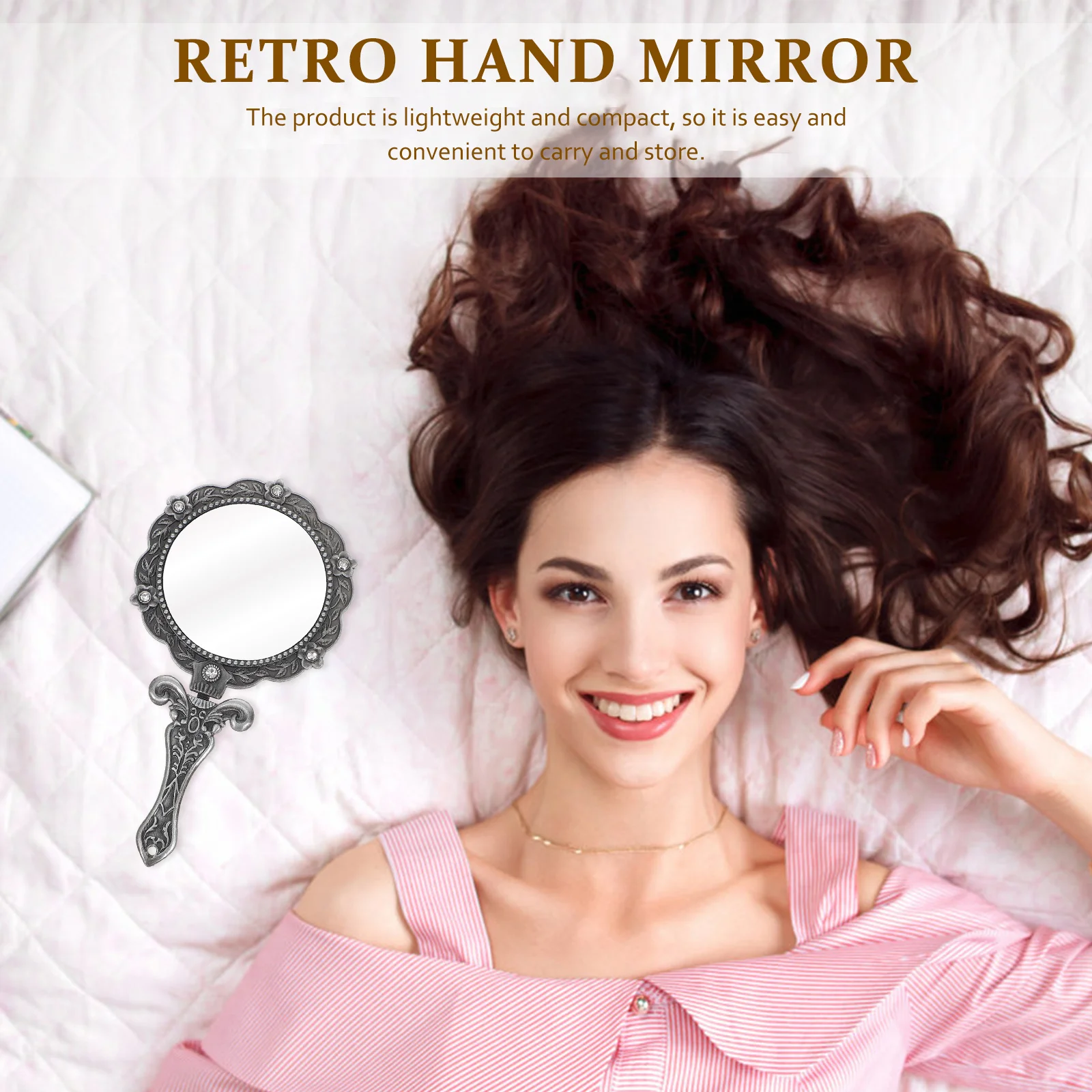 

5pcs 5 PCS Handheld Makeup Mirror Foldable Small Portable Mirrors with Handle Vanity