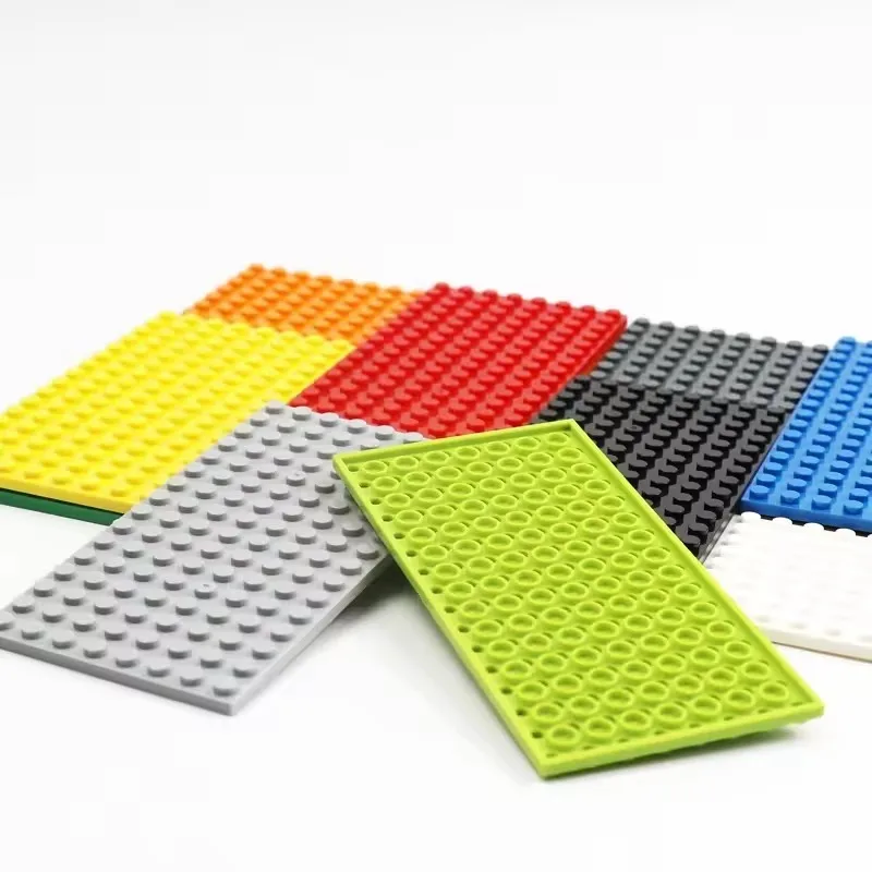 10PCS 8x16 Dots Double Sided Building Blocks BasePlate Small Particles Thin Plate Bricks DIY Creative 92348 Educational Toys