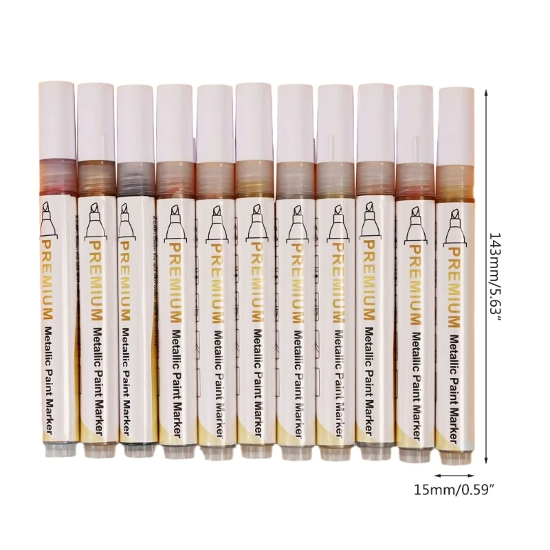 DXAB Point Metallic Markers for Rock Painting, Black Paper, Card Making