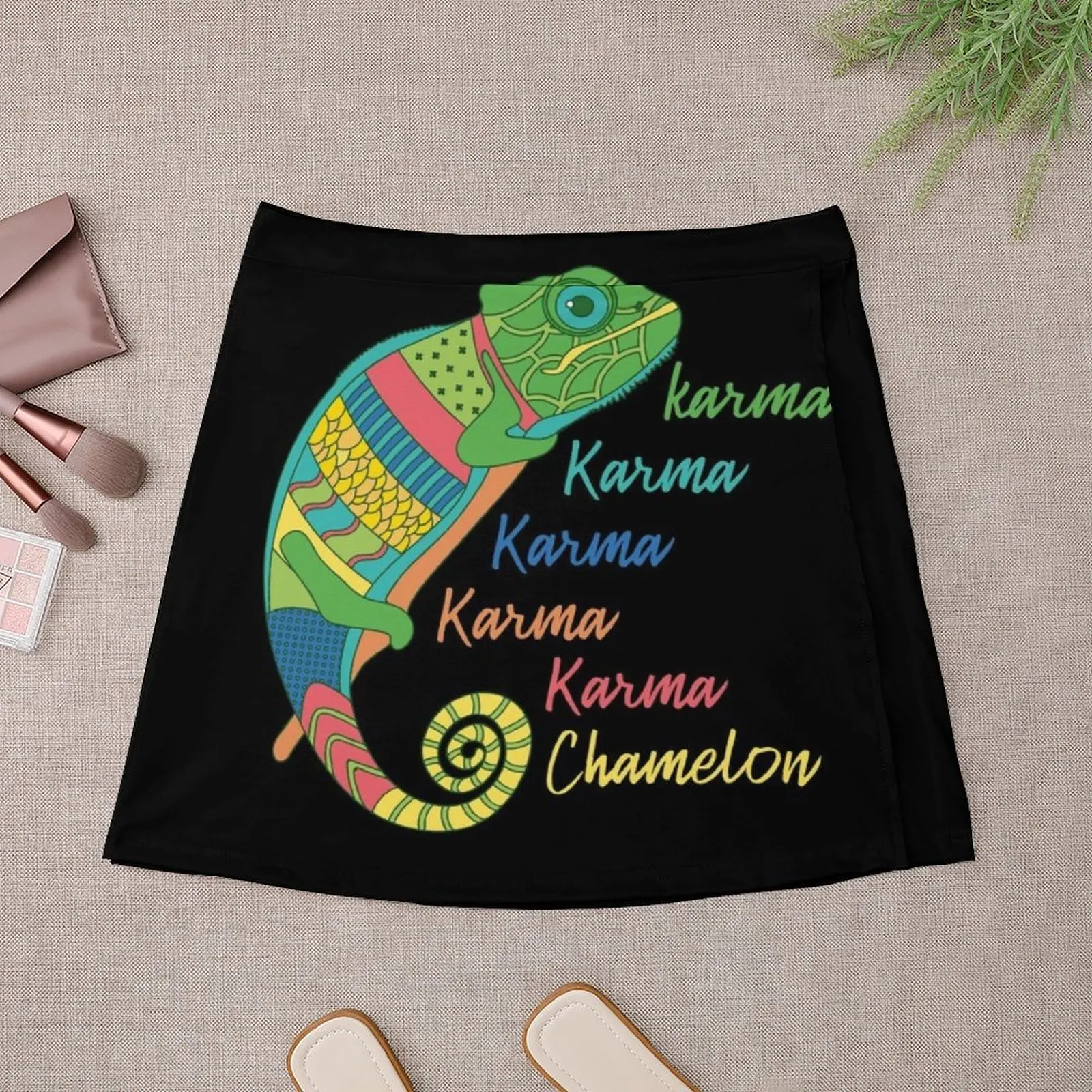 Karma Chameleon Mini Skirt fashion korean clothing Skirt satin skirt for women Short women′s skirts Mini