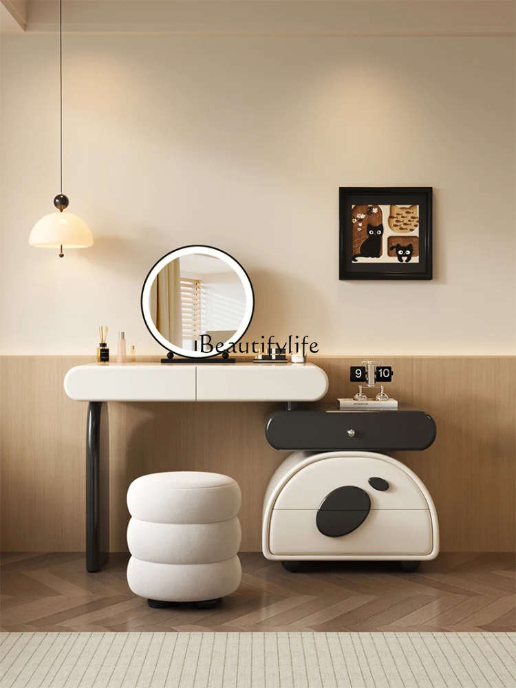 

Dresser, chest, integrated modern bedroom, simple 2025 new small apartment, cream style makeup table