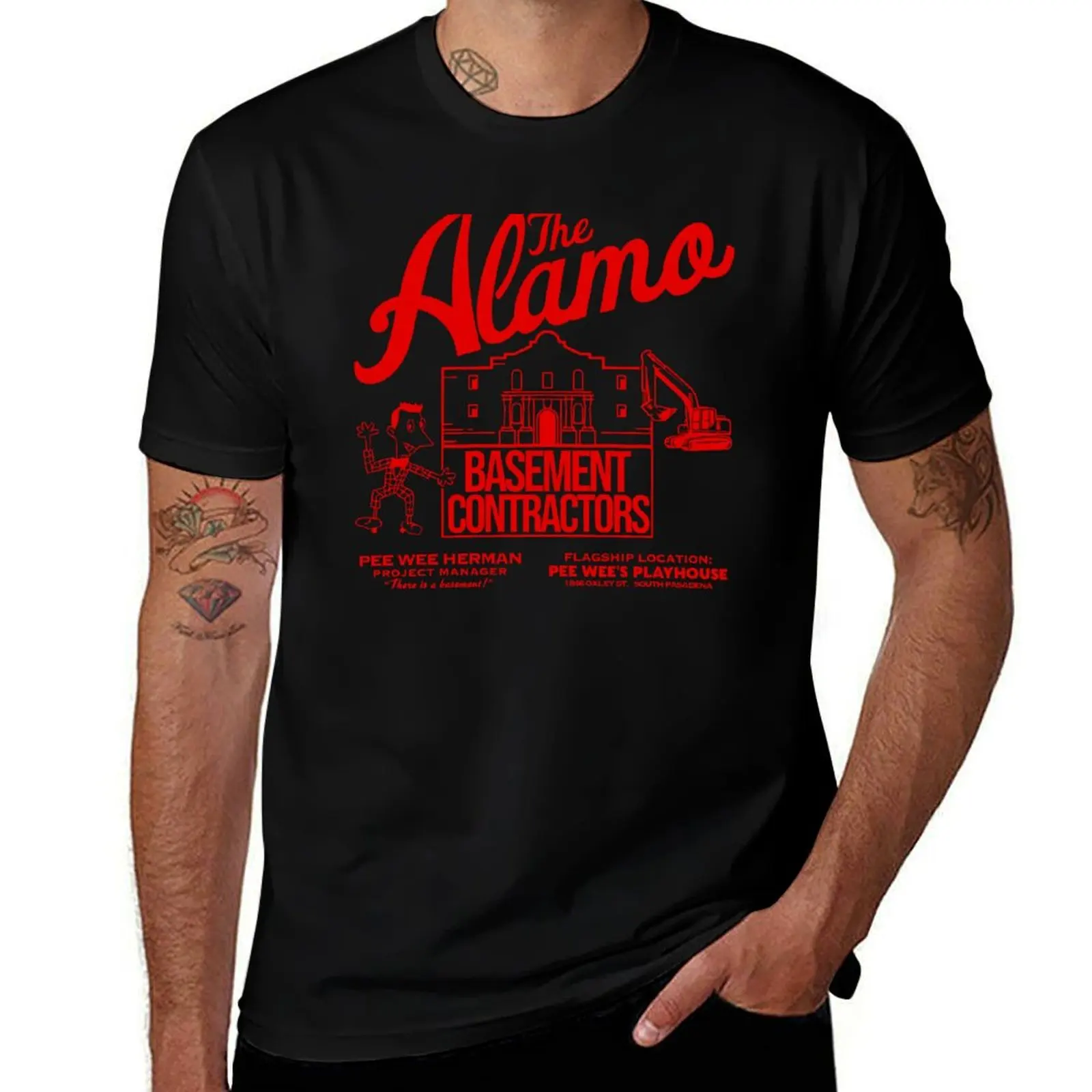 Pee Wee Herman's Alamo Basement Contractors T-Shirt Holiday Outdoor T-Shirt