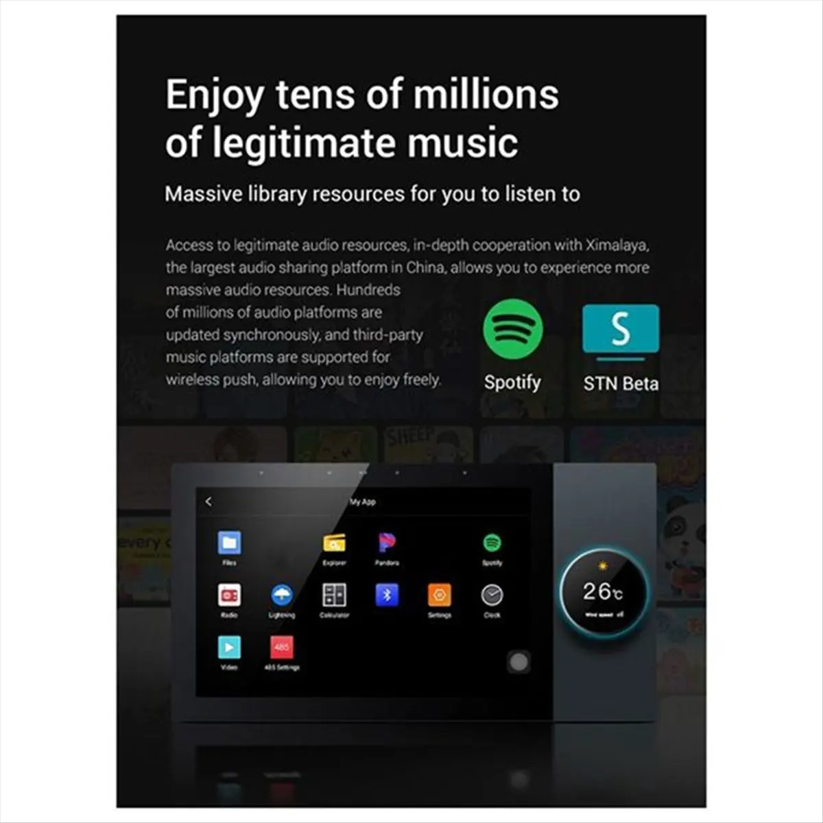 Stable- 7 Inch Android 8.1 Tuya Smart Home Control Panel with Rotary Button Zigbee Hub WiFi Wall Amplifier,for Alexa Voice