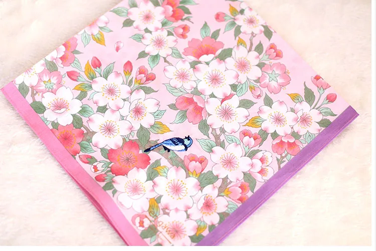 

Japan thicken cotton handkerchief woman,Pretty flowers design 48cm*48cm pocket square,hankerchief ladies