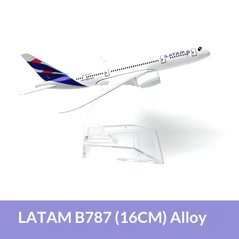 

Коллекционная модель самолета Chile LATAM Airlines B787 из металлического сплава, масштаб 1:400, с подставкой 16 см, для демонстрации