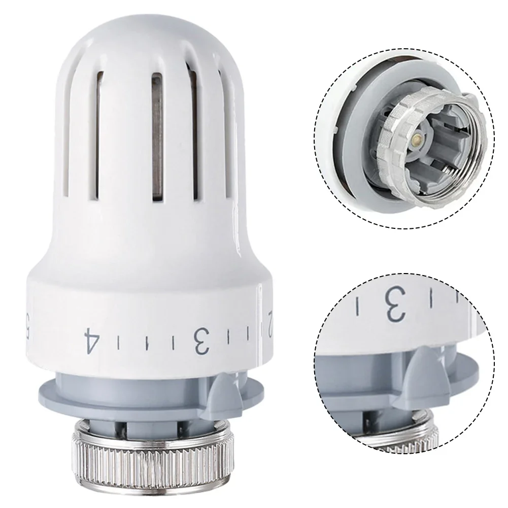 Radiator Thermostatic Head Heater Self-Adjustment 8.7x3.4cm Control Thermostat Heating-Valve M30x1.5 Threaded Connections Tools