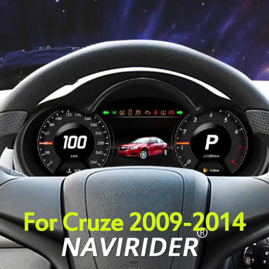 

LCD Instrument Panel For Chevrolet Cruze 2009-2014 Car Cluster Navigation Carplay Digital Dashboard Speedometer Virtual Cockpit