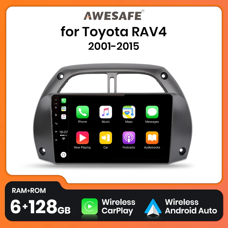 AWESAFE PX9 Plus Car Radio For Toyota RAV4 2001 - 2015 wireless CarPlay Android Auto car intelligent systems No 2 din 2din DVD