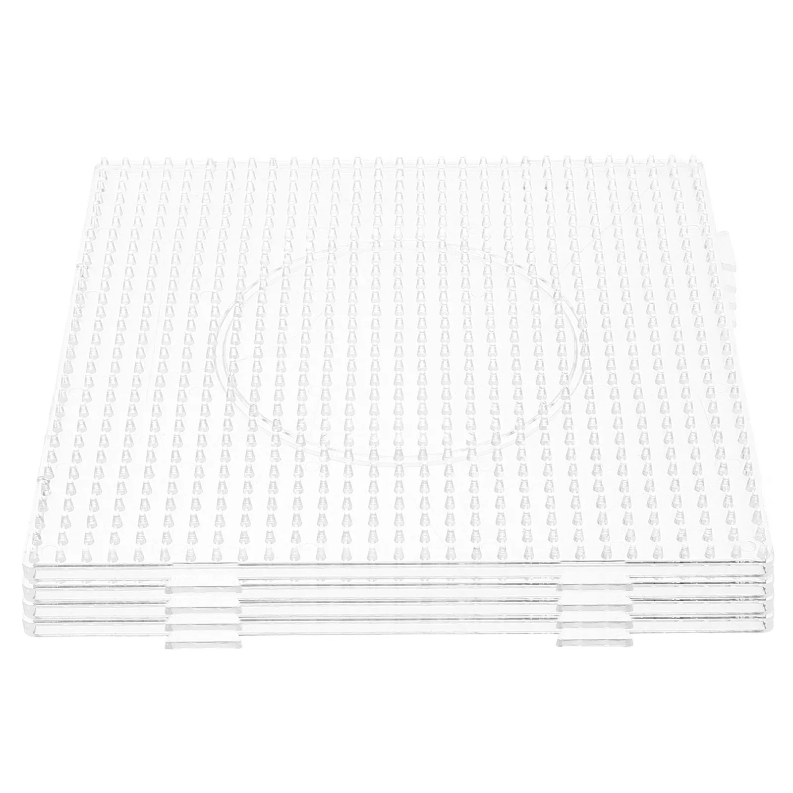 

4Pcs Large Clear Acrylic Fuse Beads Pegboards Geometric Templates Easy Connect DIY Craft Beads Board Panels Kids Teens Creative