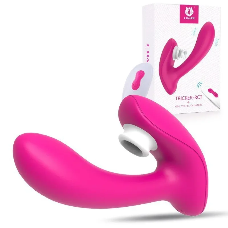 Vrouwelijke vibrator met afstandsbediening, eierspringen, vrouwelijk product, G-spot zuigvibrator