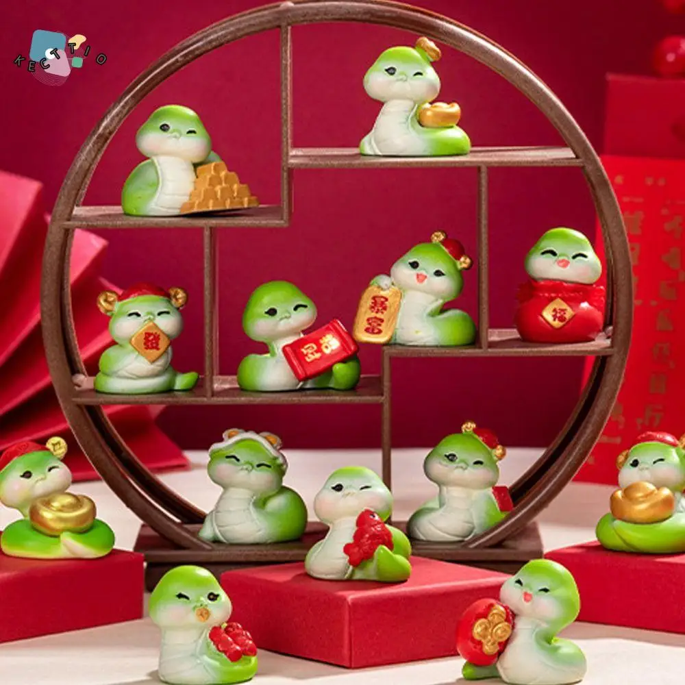 

Cute Mini Lucky Snake Figurine Zodiac Snake Traditional Small Snake Ornament Resin Crafts Chinese Style 2025 Snake Year Mascot