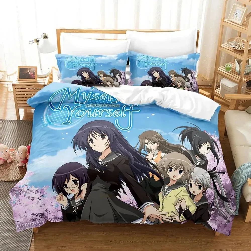 

3D Print Anime Myself Yourself Bedding Set Duvet Cover Bed Set Quilt Cover Pillowcase Comforter king Queen Size Boys Adult