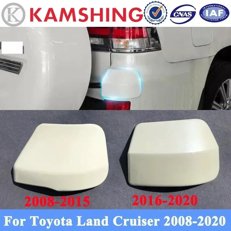 CAPQX For Toyota Land Cruiser 200 LC200 2008-2020 Rear Bumper Spare Tire Carrier Trim Conner Wrap Angle Cover Pearl White