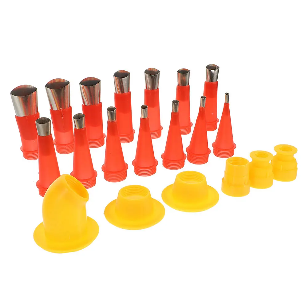 

2Sets Caulking Tool Kit Reusable Caulking Nozzle Applicator for Smooth Finishing Lightweight Portable Construction Renovation
