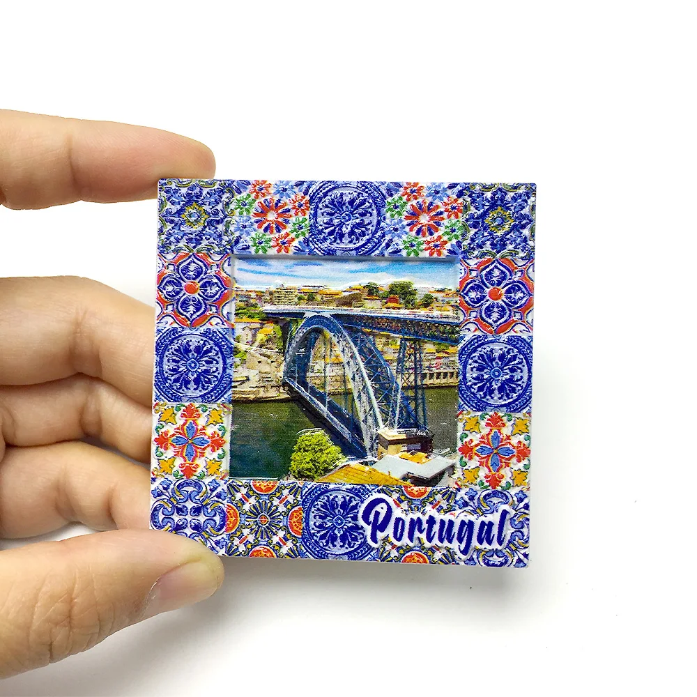 

‌Portuguese Scenery Resin Fridge Magnet - Colorful Tile Decoration Magnet - Home Decor Travel Souvenir‌