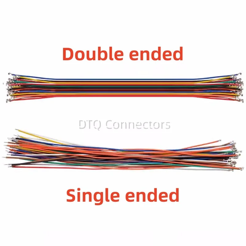 100PCS XH2.54MM single and double ended spring connector plug 100/200/300/500mm terminal UL1007 electronic color wire