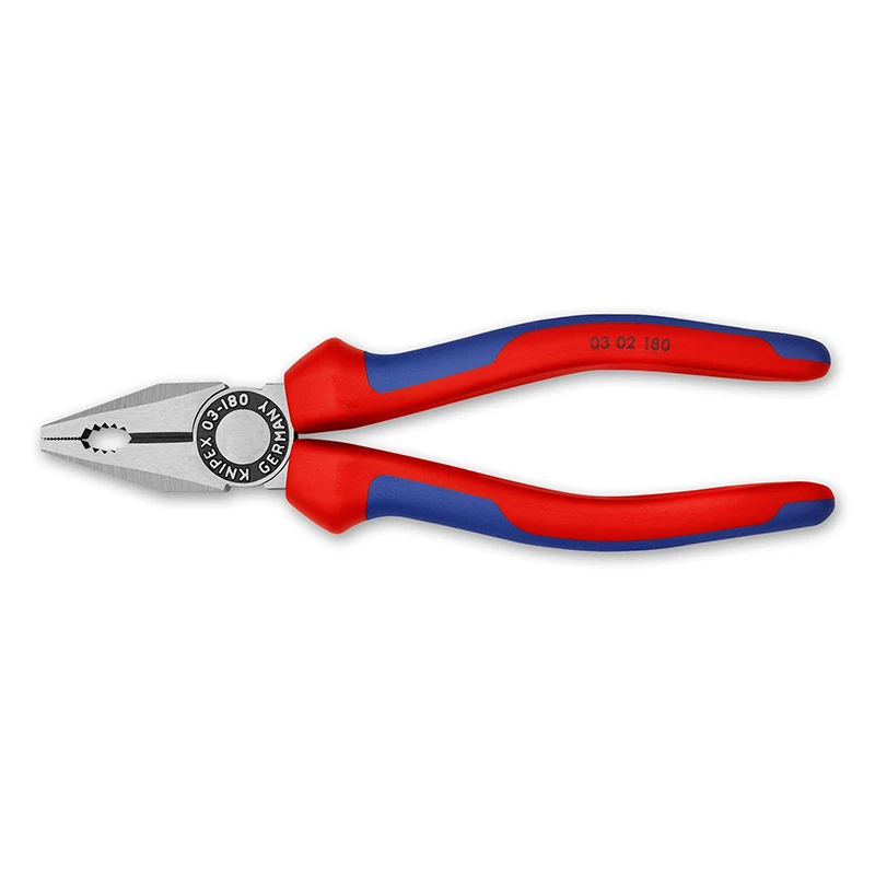 KNIPEX 00 20 11 Assembly Pliers Set (3 Piece) 0302180 Combination Plier 7002160 Diagonal Cutter 2616200 Needle Nose Plier