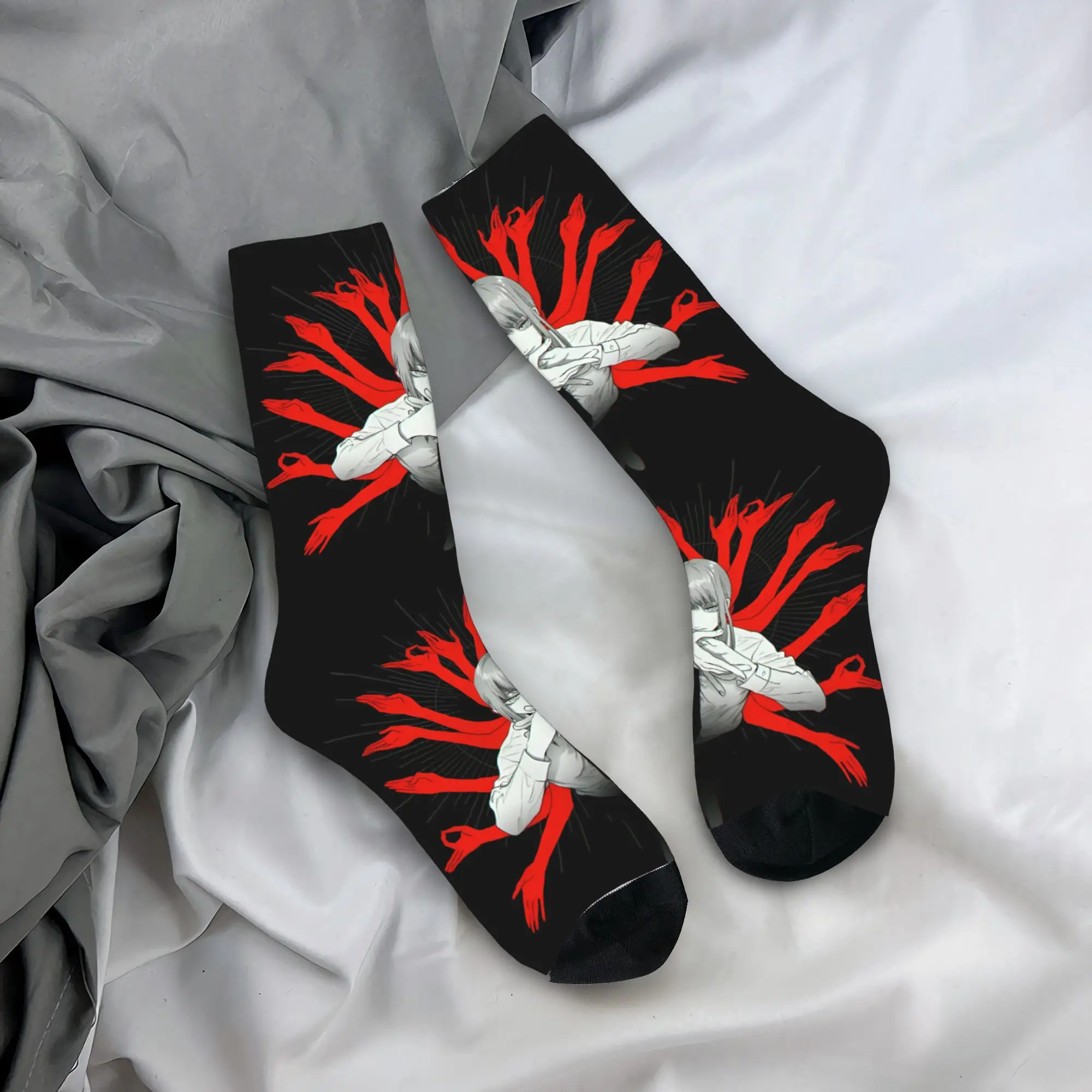 

Custom Chainsawes Man Dress Socks Mens Womens Warm Fashion Crew Socks