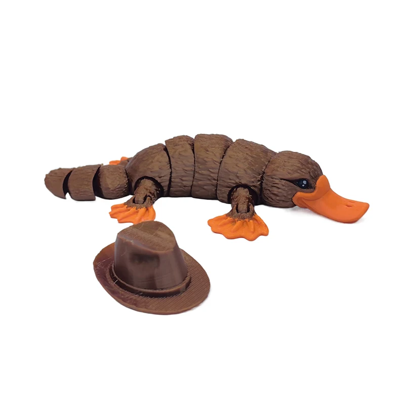 3D Printed Articulated Platypus Fidget Toys Dynamic Animals Toy Full Articulated Flexible Crystal Platypus Toys Adults Fidget