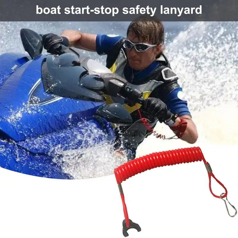 Boat Outboard Engine Motor Lanyard  Boat Engine Motor Stop Switch Universal Boat Outboard Lanyard Prevent Accidents Emergency En