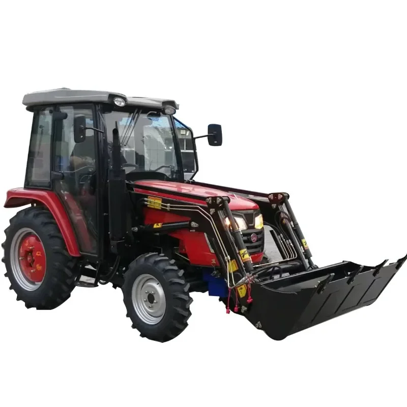 Chinese For 50hp tractor price for agriculture Tracteur farm use with front end loader and backhoe Sold to Canada