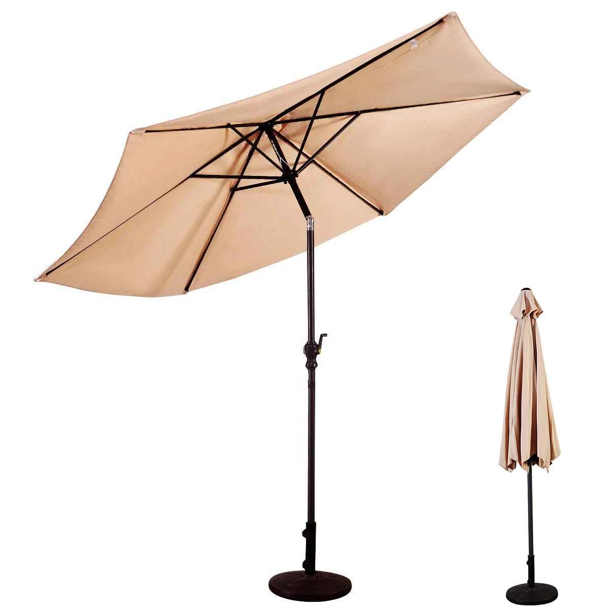 

Waterproof 2*3m 6 Ribs Garden Patio Umbrella With Heavy Duty Polyester Fabric Outdoor Patio Banana Umbrella