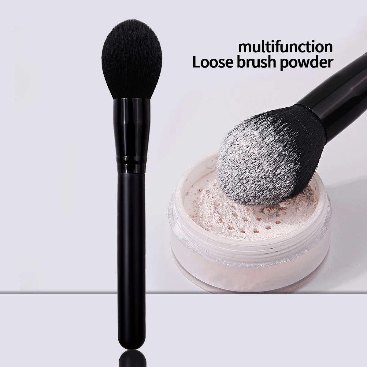 1PC Black Makeup Brush Soft Fluffy Loose Powder Brushes Multifunctional Foundation Brush Highlighter Blush Brush Beauty Tool