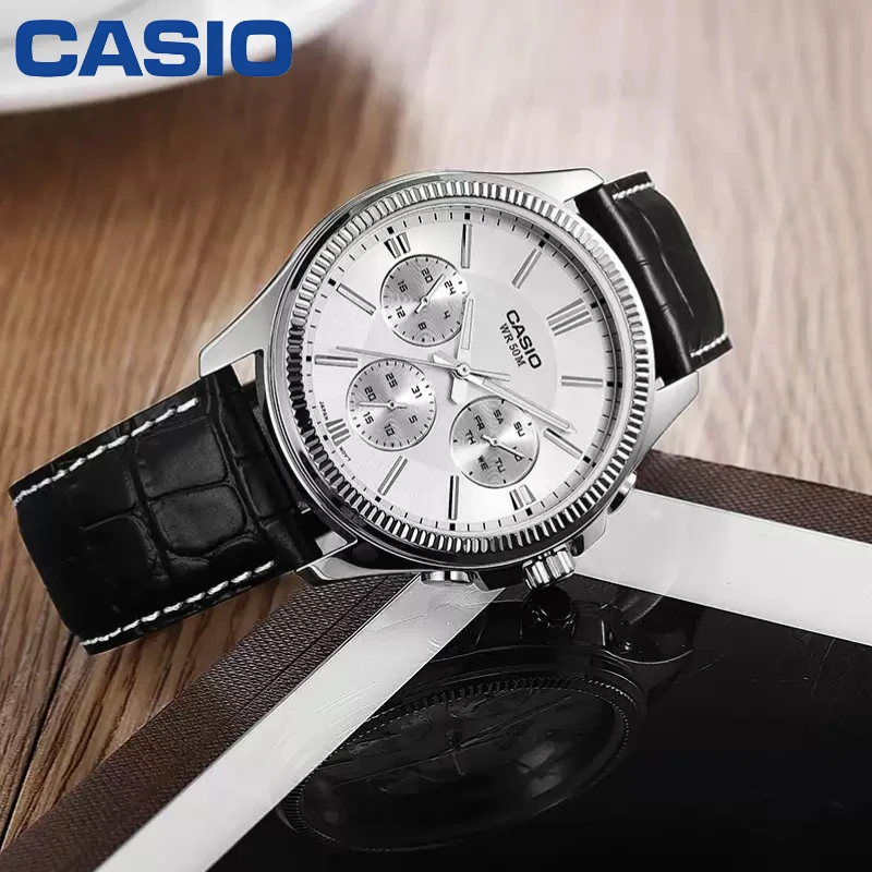 Classic Men Quartz Watch Casio MTP‑1375L 50M Water‑Resistant Wristwatch With Calendar Window For Office Daily Wear
