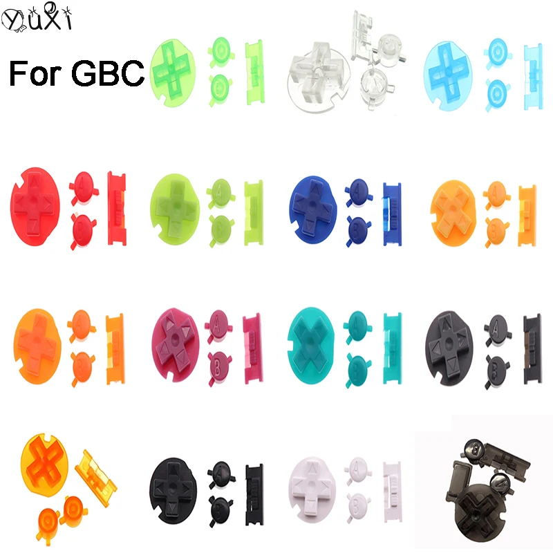 YuXi 1 Набор для GBC Gameboy, цветная Высококачественная Кнопка A B D-pad, кнопка управления направлением, запасные части, кнопка «сделай сам», Кнопка корпуса