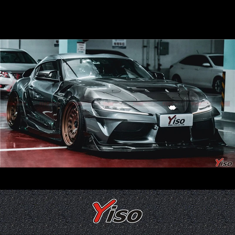 Suitable for SUPRA A90 Modified Carbon fiber Yiso Bat King Engine Cover Aerodynamic kit Yiso Bat King Front Spoiler HOOD
