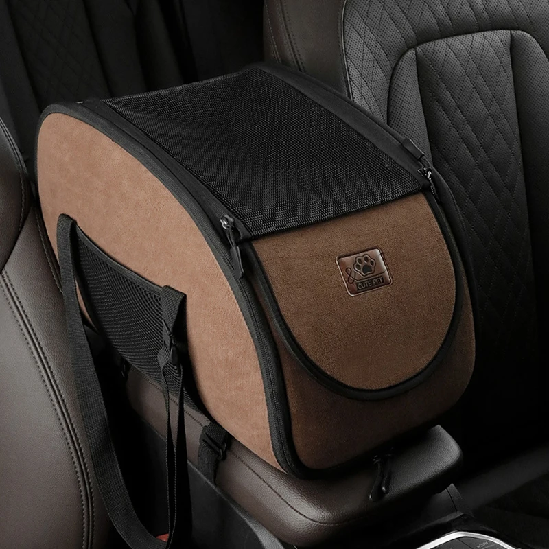 

1Pc Car Center Console Pet Seat Portable Dog Bed Safe Cat Carrier Booster for Small Dogs Cats Suitable for BMW Toyota Honda