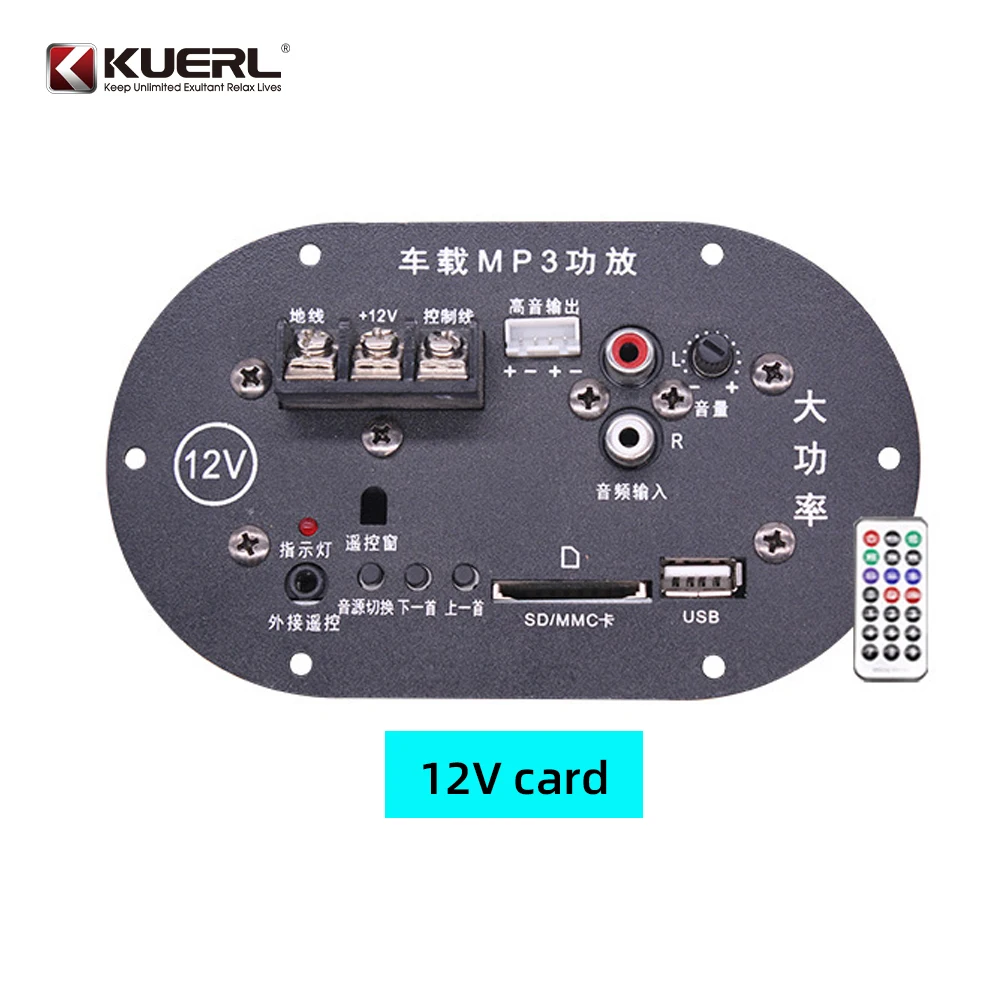 Factory Wholesale 70W Big Power Subwoofer Amplifier Board 12V /24V FOR CHOOSE Supports SD card Car Audio Amplifier Board