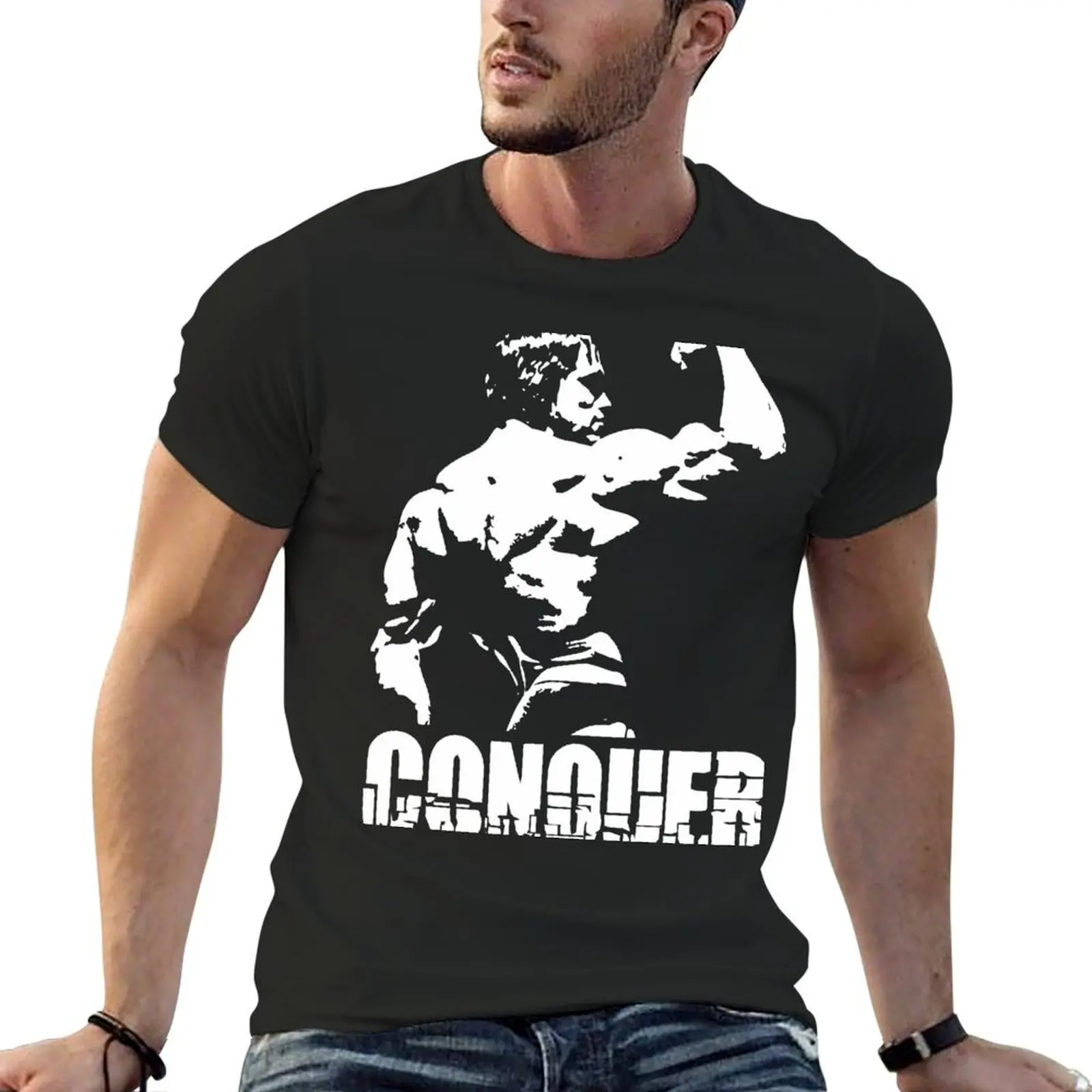 Arnold Schwarzenegger Conquer T-Shirt graphic t shirt vintage sublime mens graphic t-shirts pack