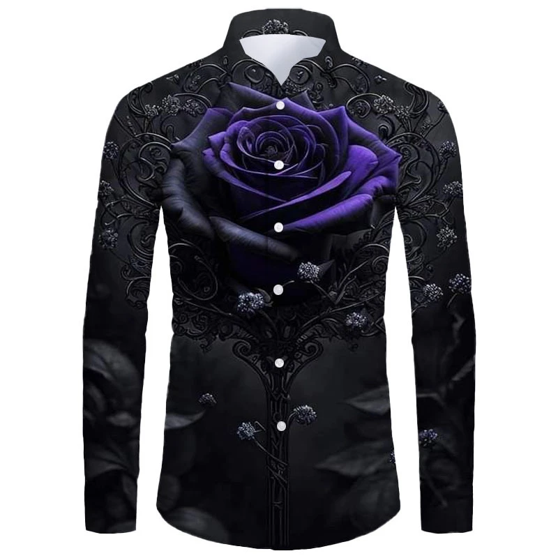 Camisas hawaianas florales de manga corta para hombre, ropa de playa de talla grande, camisa informal con botones para fiesta de vacaciones, Tops de