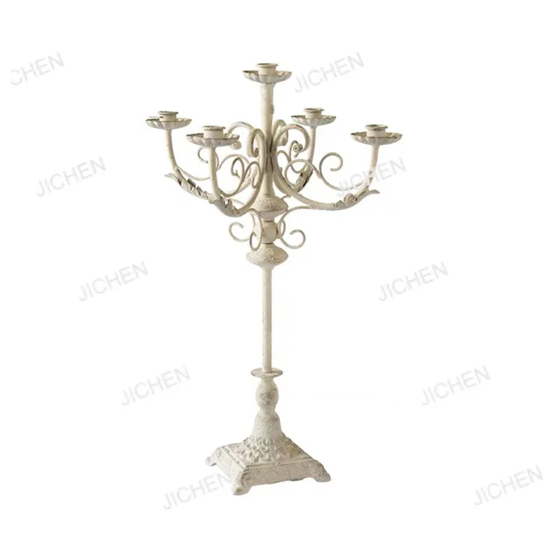 

Romantic wrought iron desktop candle holder European court style retro ornament restaurant candlelight dinner candle holder orna
