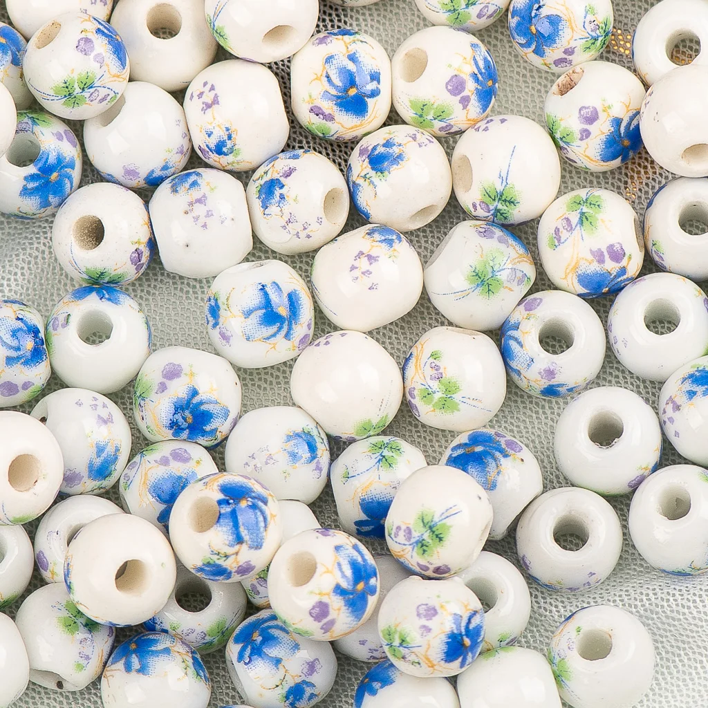 Jingdezhen-ceramic beads for jewelry making, 8 #50PCs, lot of beads, sale by bags, # a401a