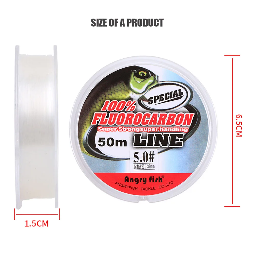 2-30lb Fluorocarbon Fishing Line Invisible Abrasion-resistant Underwater Fast Sinking Ultralow Stretch Fishing Wire