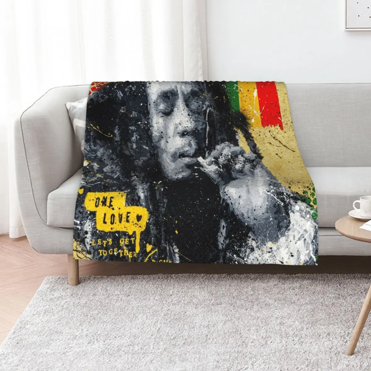 

Bob Marley - Original Portrait Throw Blanket Quilt Hairy Sofas warm for winter Blankets