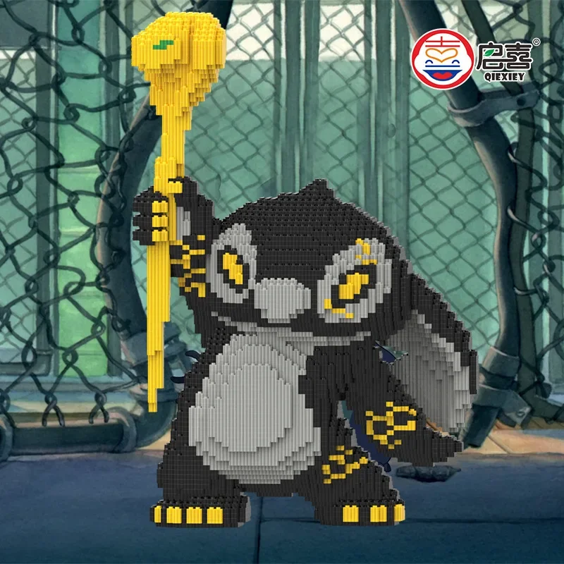 Cool Black Stitch Magic Bouwsteen Kawaii Baby Stitch Angel 3D DIY Model Cartoon Gemonteerd Bricks Speelgoed Voor Kinderen Kerstman Cadeau