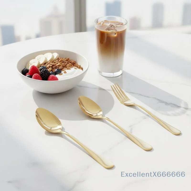 Gold Silver Flatware Set 1/2 PCS Rust Proof Stainless Steel Mirror Polished Cutlery for Home Party Dining Use