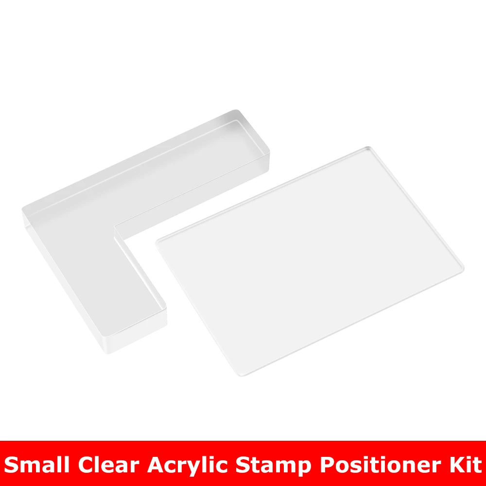 

2pcs/set L-shaped Small Clear Acrylic Stamp Positioner Kit for DIY Scrapbooking Craft Wood Stamp Positioning Tool 2023 Hot Sle