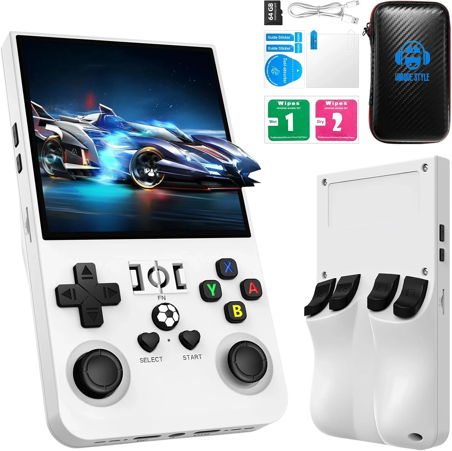 

Open Source R36MAX Retro Handheld Game Console Linux System 4.0 Inch IPS Screen Portable Video Game Player 64GB 128GB Games Horn
