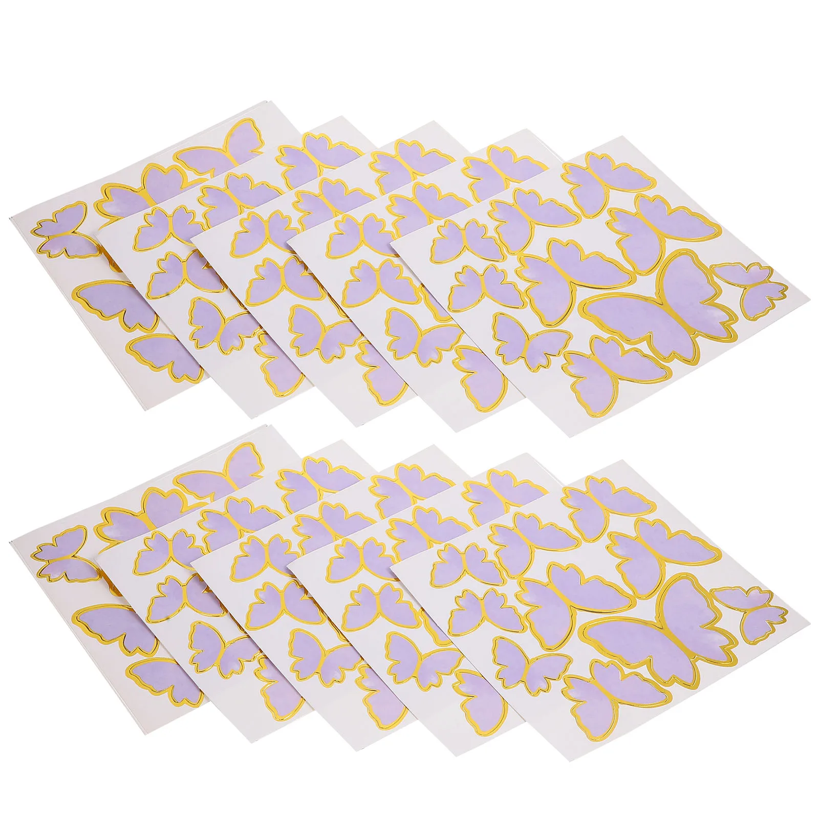 

10 Sets Butterfly Cake Toppers For Birthday Cake Toppers Decorations Purple Supplies