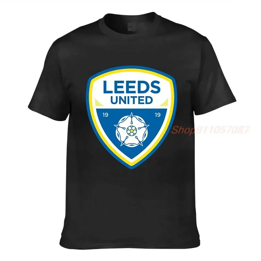 leeds united logo printed summer men T Shirt Women New Fashion men tops tees Female Casual T-shirts