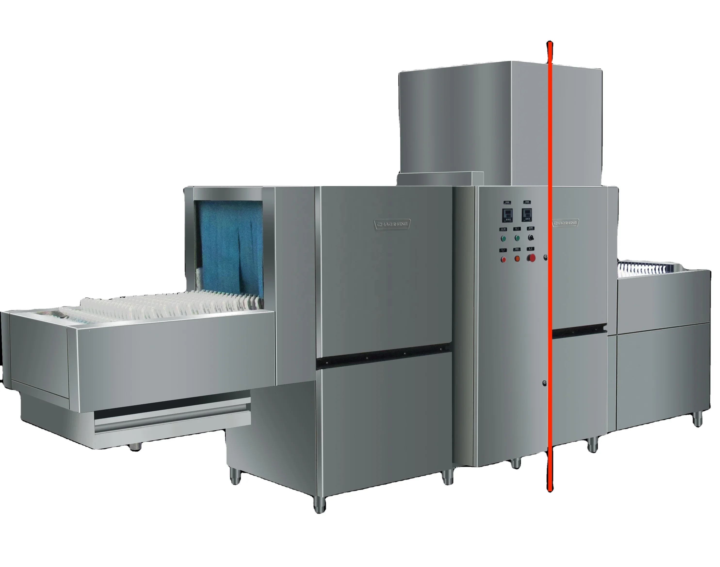 Electric Freestanding Tunnel Dishwashing Machine Dryer Unit Stainless Steel Gas Hotels Restaurants Industrial Kitchen Use