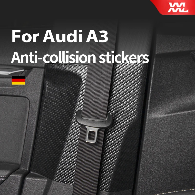 Carbon fiber pattern B-pillar protective sticker decoration For Audi A3 8Y 2021 2020 Sportback Limousine Interior Accessories