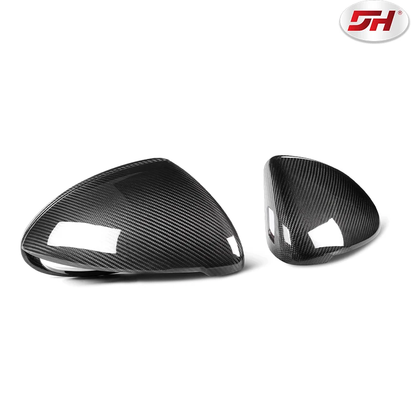 Suitable for Porsche Cayenne 958.2 Replacement  Style Dry Carbon Fiber Mirror Cap with Assist 2015-2016(Left-hand Drive)