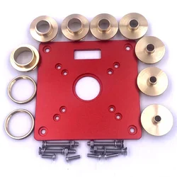 Router Table Insert Plate+Guide Bushings for Woodworking Trimming Machine Router Table Insert Plate Suitable for MAKITA RT0700C